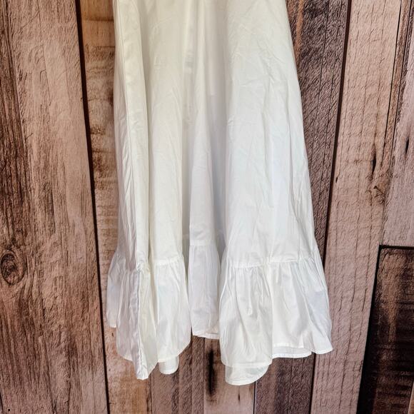 Kenny Flowers Dress Jetset Mini Swing Small Ruffle Hem White Summer Beach NWT - Picture 4 of 10